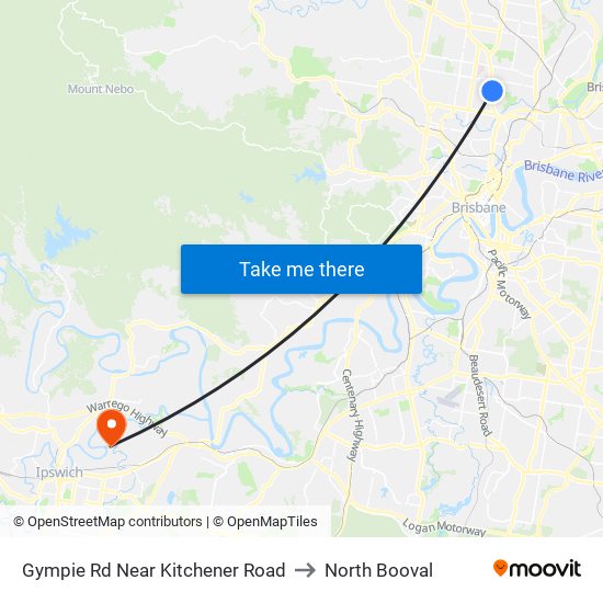 Gympie Rd Near Kitchener Road to North Booval map