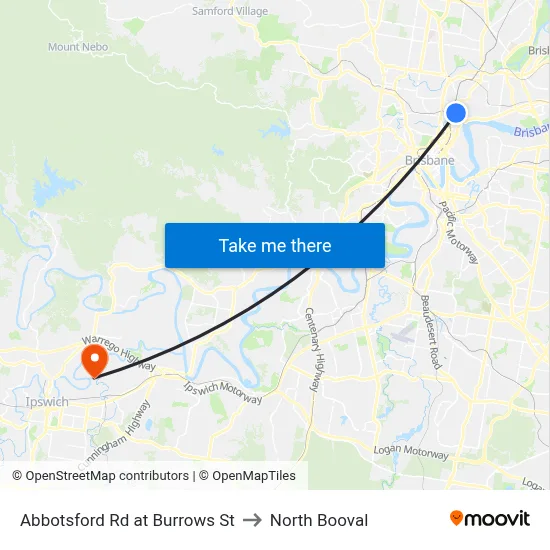 Abbotsford Rd at Burrows St to North Booval map