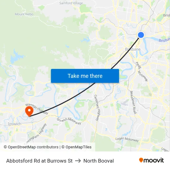 Abbotsford Rd at Burrows St to North Booval map