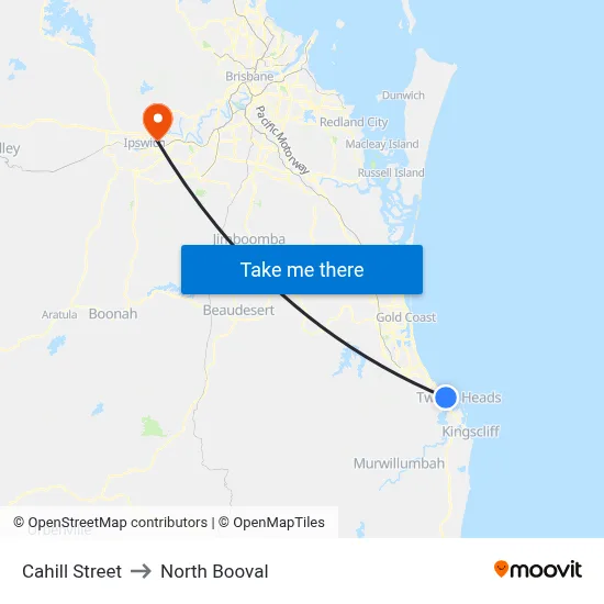 Cahill Street to North Booval map