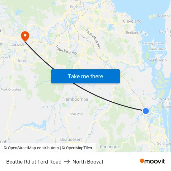 Beattie Rd at Ford Road to North Booval map