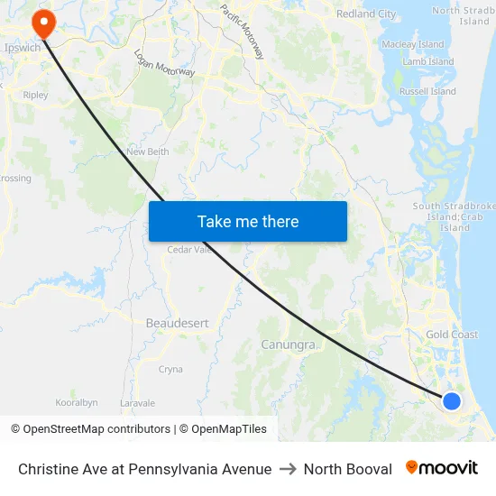 Christine Ave at Pennsylvania Avenue to North Booval map