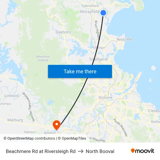 Beachmere Rd at Riversleigh Rd to North Booval map