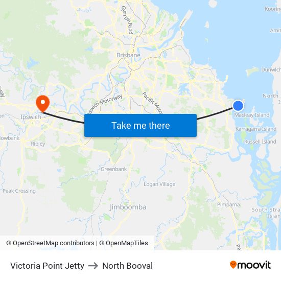 Victoria Point Jetty to North Booval map