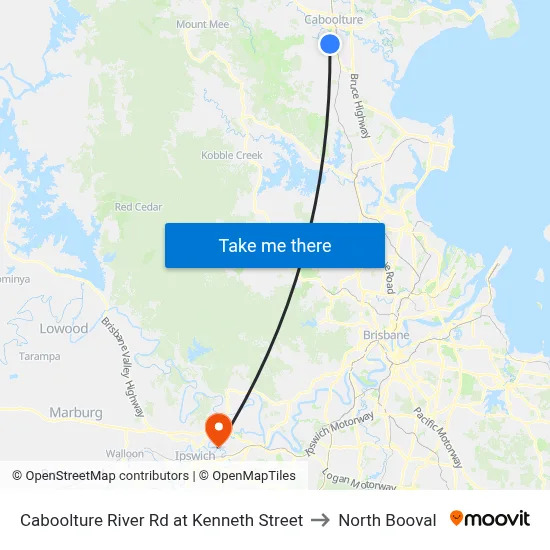 Caboolture River Rd at Kenneth Street to North Booval map