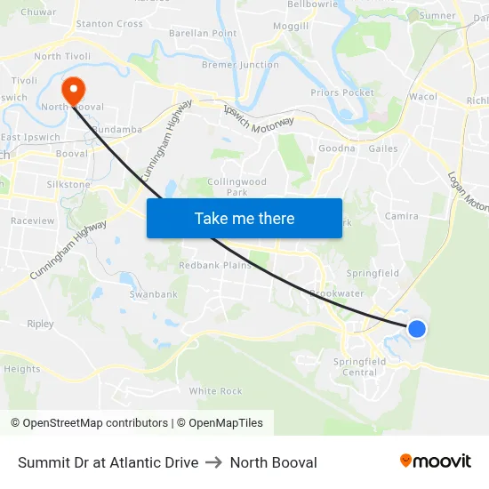 Summit Dr at Atlantic Drive to North Booval map