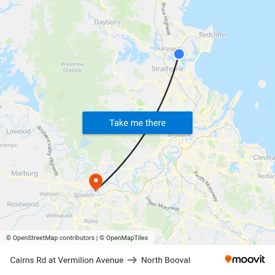 Cairns Rd at Vermilion Avenue to North Booval map