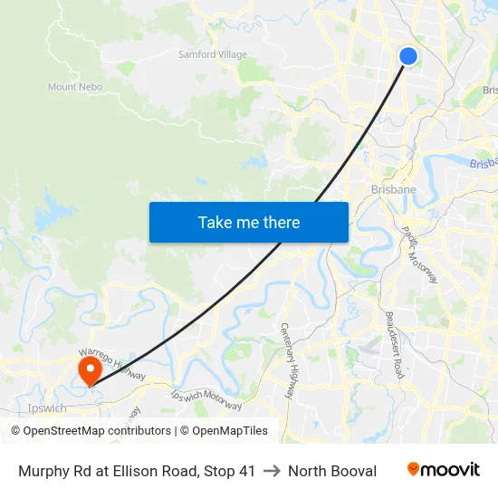 Murphy Rd at Ellison Road, Stop 41 to North Booval map