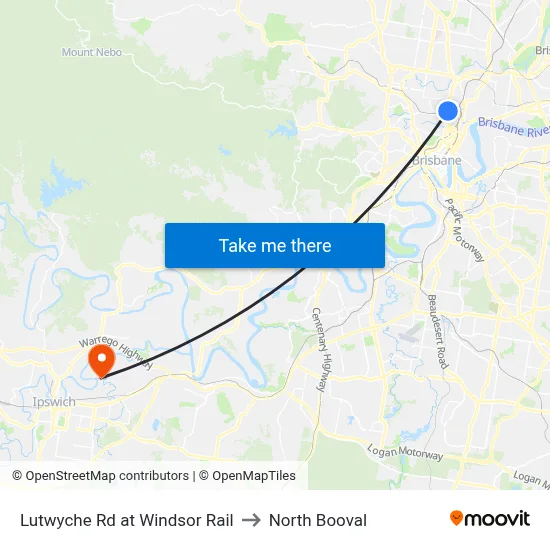 Lutwyche Rd at Windsor Rail to North Booval map