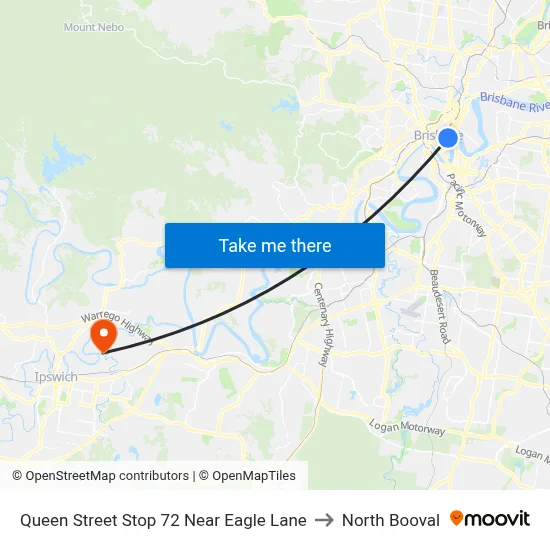 Queen Street Stop 72 Near Eagle Lane to North Booval map