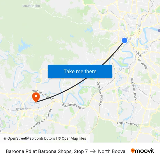 Baroona Rd at Baroona Shops, Stop 7 to North Booval map