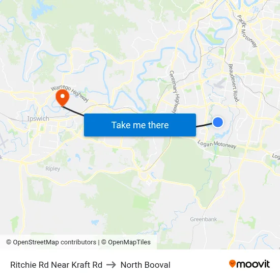 Ritchie Rd Near Kraft Rd to North Booval map