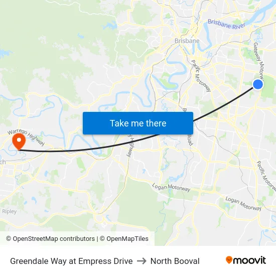 Greendale Way at Empress Drive to North Booval map