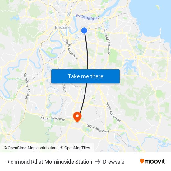 Richmond Rd at Morningside Station to Drewvale map