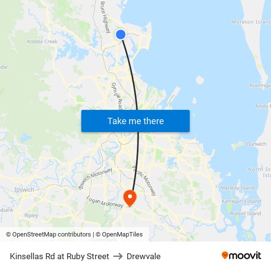 Kinsellas Rd at Ruby Street to Drewvale map
