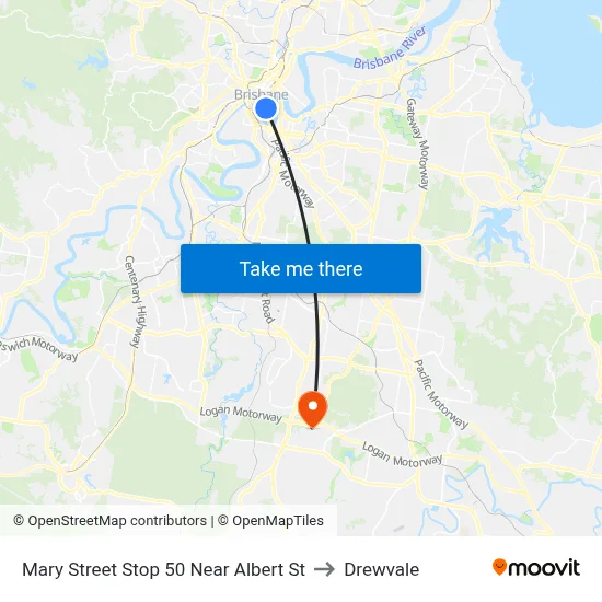 Mary Street Stop 50 Near Albert St to Drewvale map