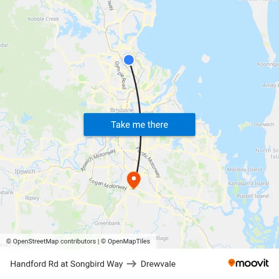 Handford Rd at Songbird Way to Drewvale map
