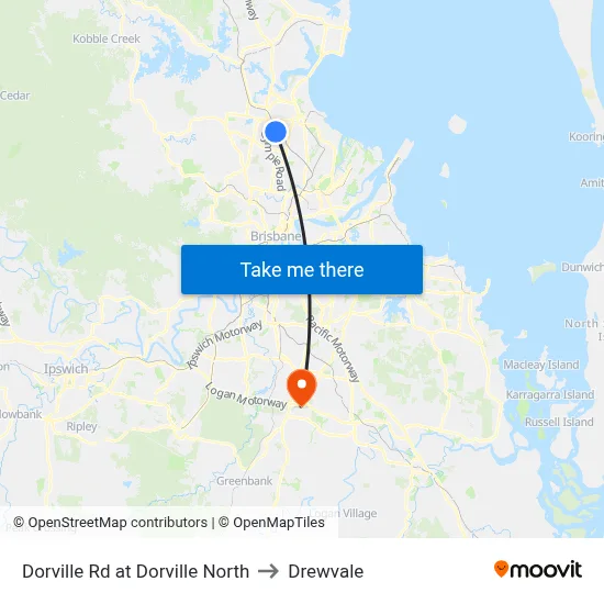 Dorville Rd at Dorville North to Drewvale map