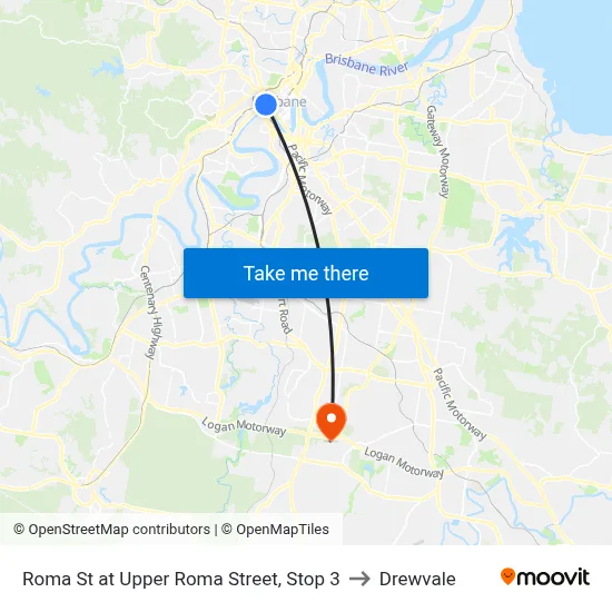 Roma St at Upper Roma Street, Stop 3 to Drewvale map