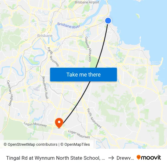 Tingal Rd at Wynnum North State School, Stop 10/5 to Drewvale map
