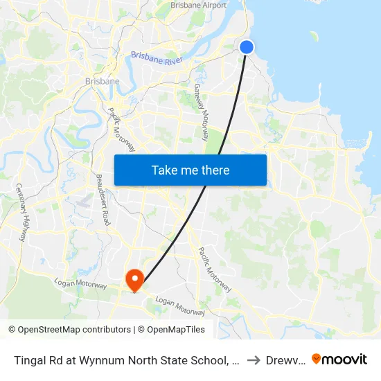 Tingal Rd at Wynnum North State School, Stop 10/5 to Drewvale map
