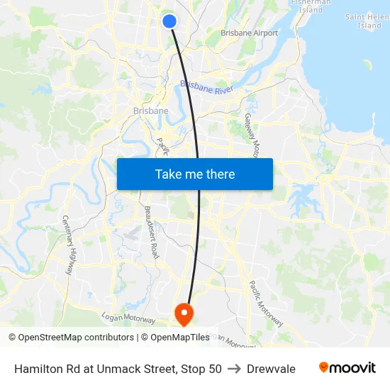 Hamilton Rd at Unmack Street, Stop 50 to Drewvale map