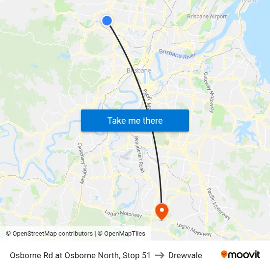 Osborne Rd at Osborne North, Stop 51 to Drewvale map