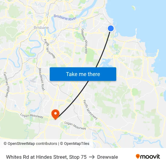 Whites Rd at Hindes Street, Stop 75 to Drewvale map