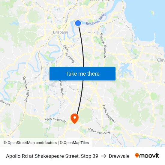 Apollo Rd at Shakespeare Street, Stop 39 to Drewvale map