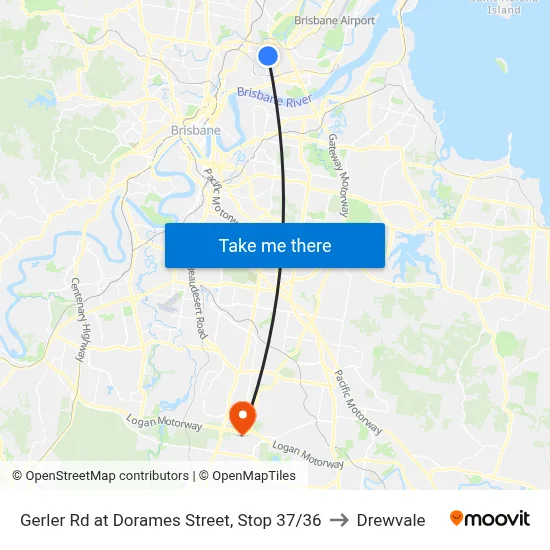 Gerler Rd at Dorames Street, Stop 37/36 to Drewvale map