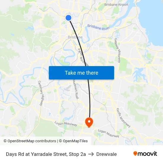 Days Rd at Yarradale Street, Stop 2a to Drewvale map