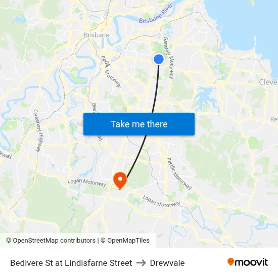 Bedivere St at Lindisfarne Street to Drewvale map