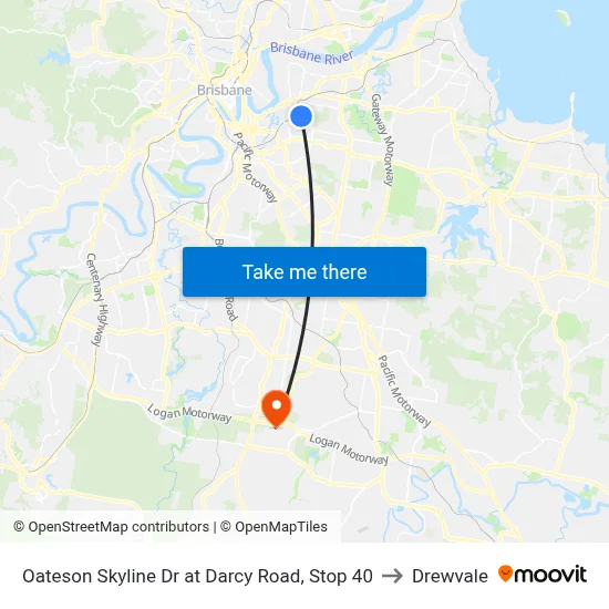 Oateson Skyline Dr at Darcy Road, Stop 40 to Drewvale map
