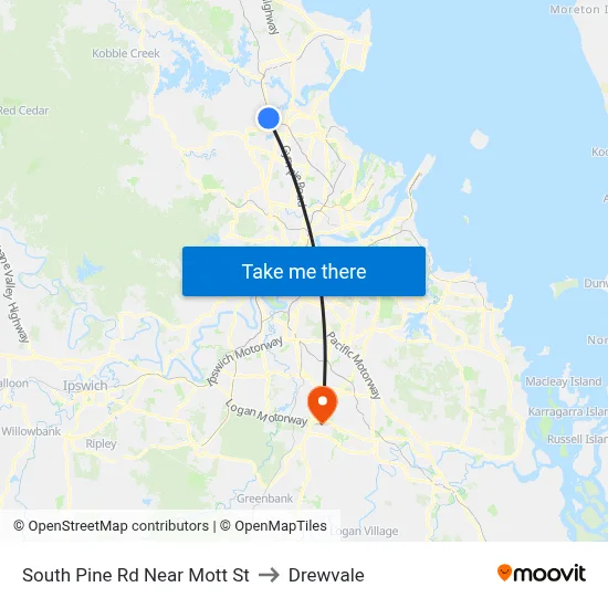 South Pine Rd Near Mott St to Drewvale map