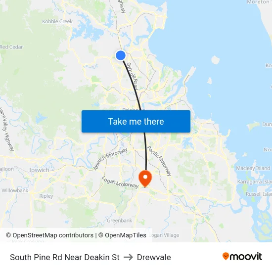South Pine Rd Near Deakin St to Drewvale map