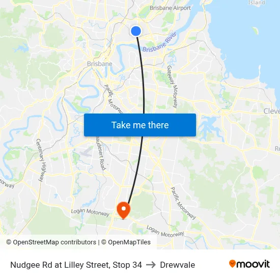 Nudgee Rd at Lilley Street, Stop 34 to Drewvale map
