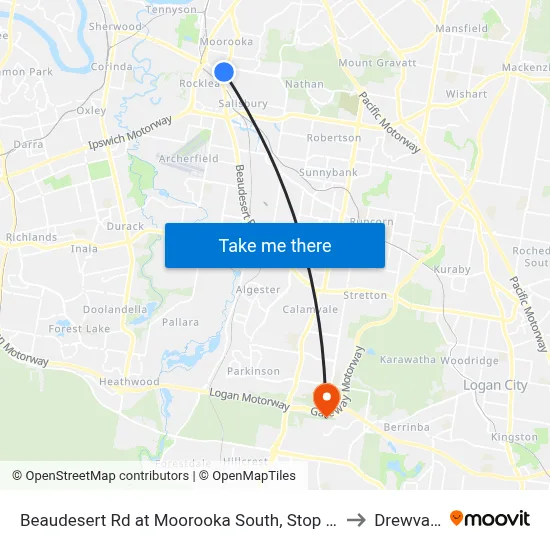 Beaudesert Rd at Moorooka South, Stop 38 to Drewvale map