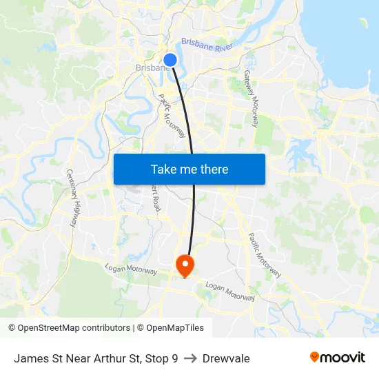 James St Near Arthur St, Stop 9 to Drewvale map
