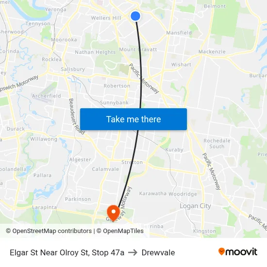 Elgar St Near Olroy St, Stop 47a to Drewvale map