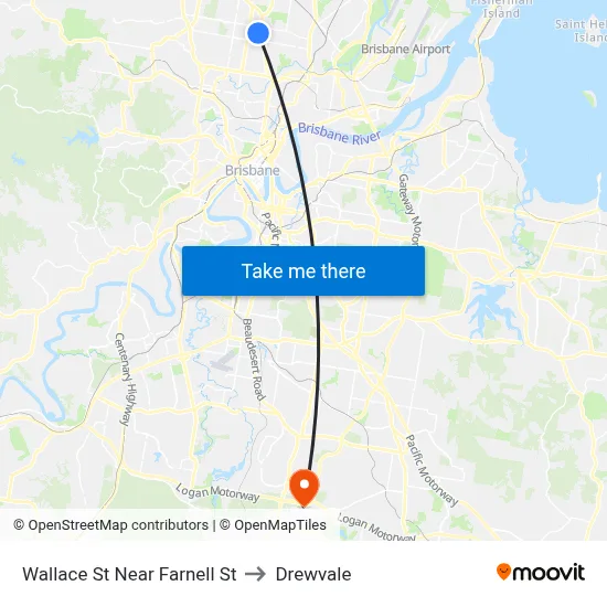 Wallace St Near Farnell St to Drewvale map