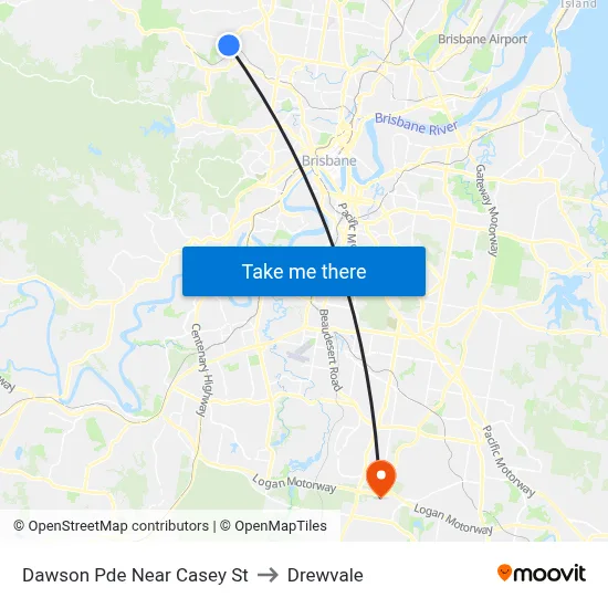 Dawson Pde Near Casey St to Drewvale map