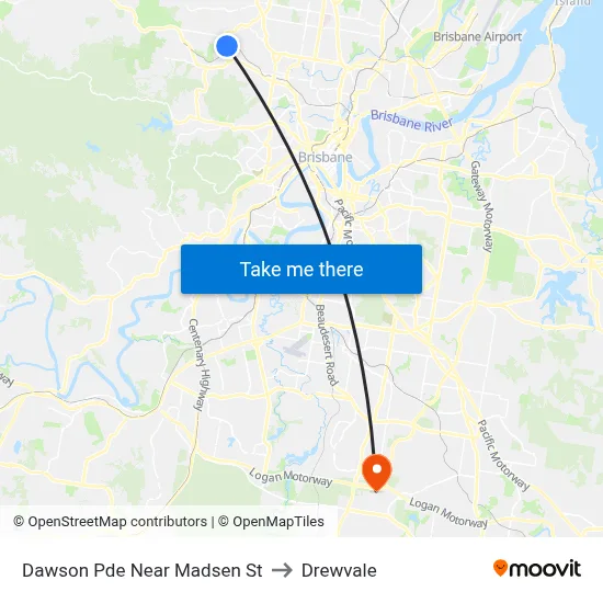 Dawson Pde Near Madsen St to Drewvale map