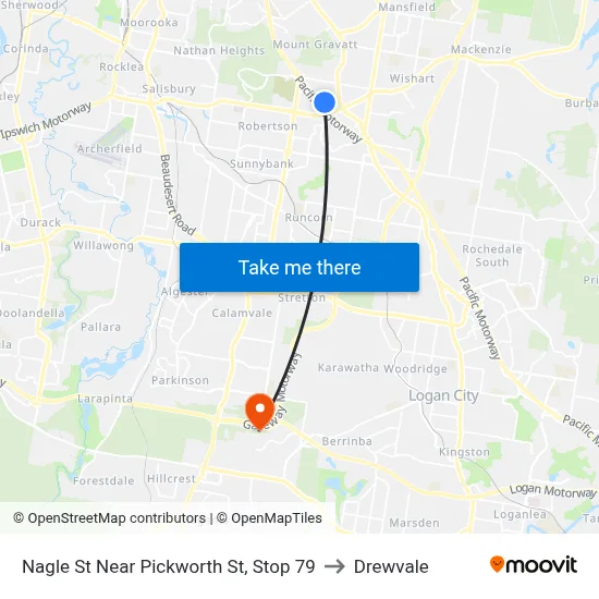 Nagle St Near Pickworth St, Stop 79 to Drewvale map