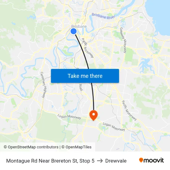 Montague Rd Near Brereton St, Stop 5 to Drewvale map
