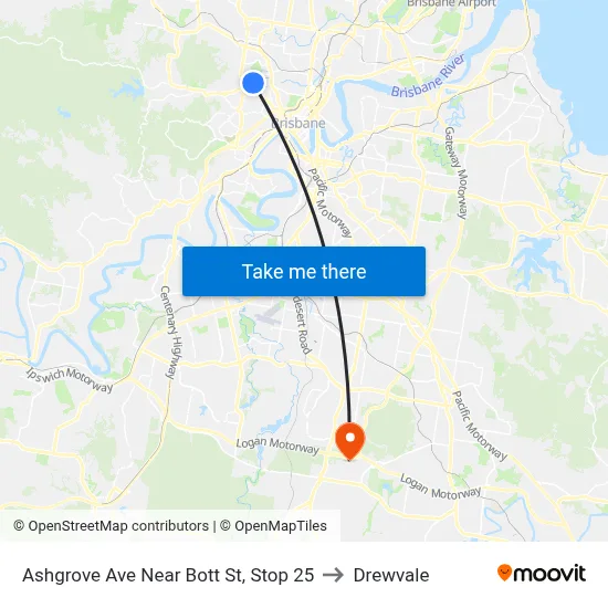 Ashgrove Ave Near Bott St, Stop 25 to Drewvale map