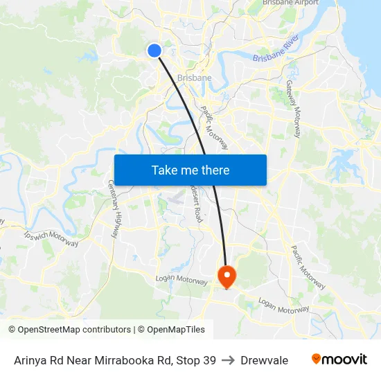Arinya Rd Near Mirrabooka Rd, Stop 39 to Drewvale map
