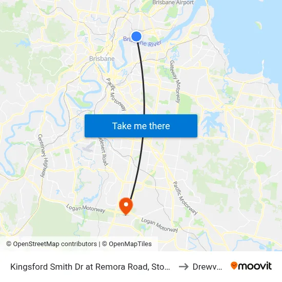 Kingsford Smith Dr at Remora Road, Stop 29 to Drewvale map