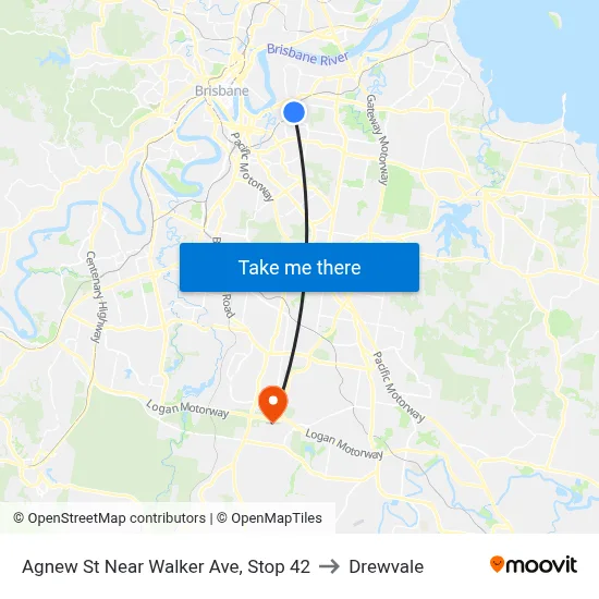 Agnew St Near Walker Ave, Stop 42 to Drewvale map