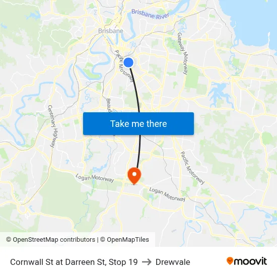 Cornwall St at Darreen St, Stop 19 to Drewvale map
