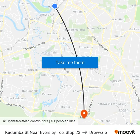 Kadumba St Near Eversley Tce, Stop 23 to Drewvale map
